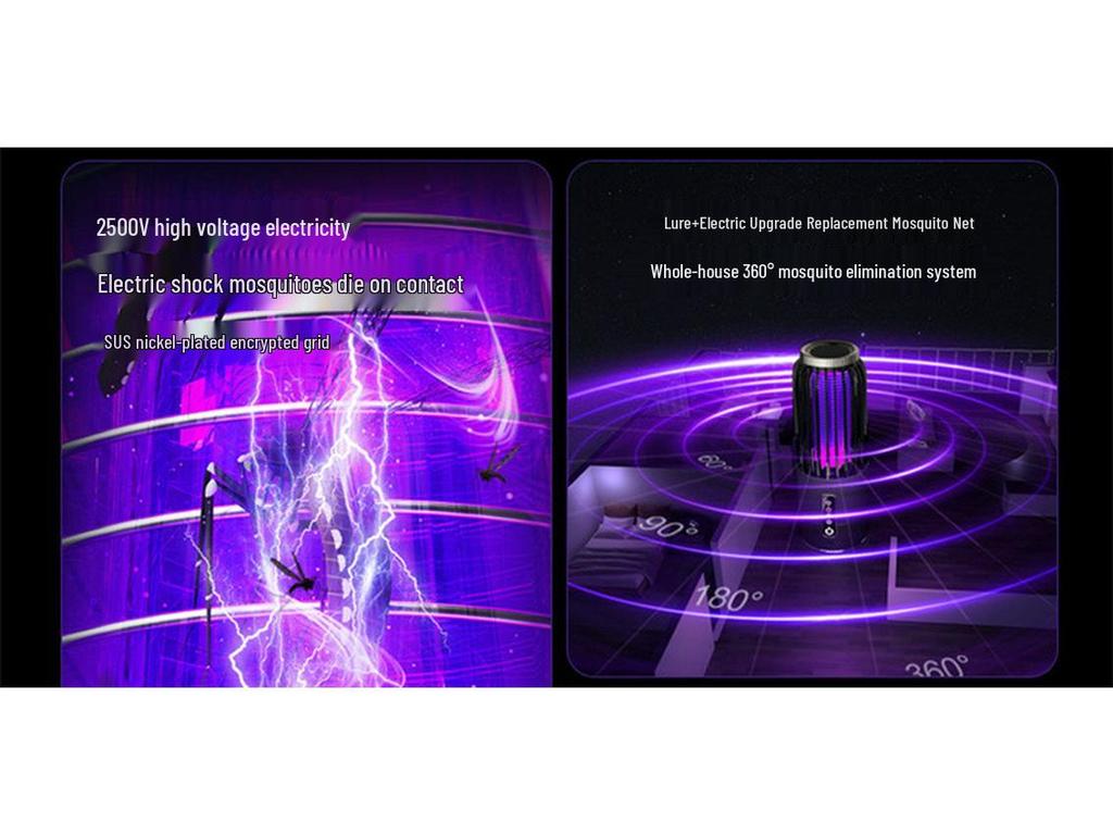 USB Mosquito Killer Lamp: Purple Light Attraction and Electric Shock for Indoor Use