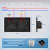 BSEED Smart Curtain Switch Series Wall WIFI Click Switches Yellow Backlight Glass Frame Tuya APP Switch EU Wall Sockets with USB