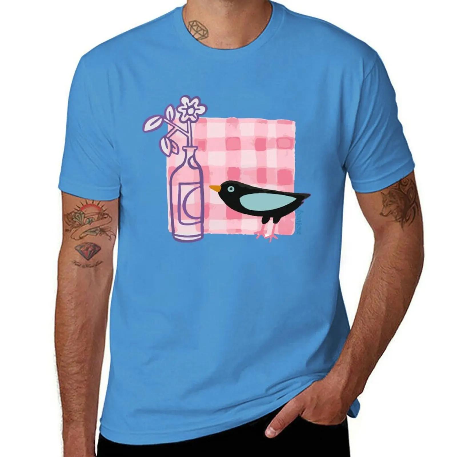 

Breakfast with the Bird TShirt Blouse vintage anime shirt cotton graphic tees Tshirts for men cotton S