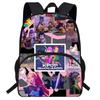 Hunters Demon Kpop Cartoon School Backpack Durable Material Anti Shock Students