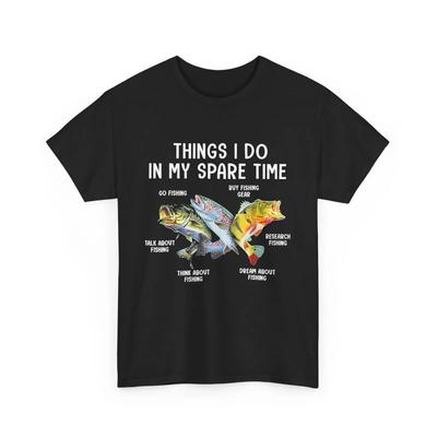 Fishing T Shirt Things I Do In My Spare Time Season Lovers Men