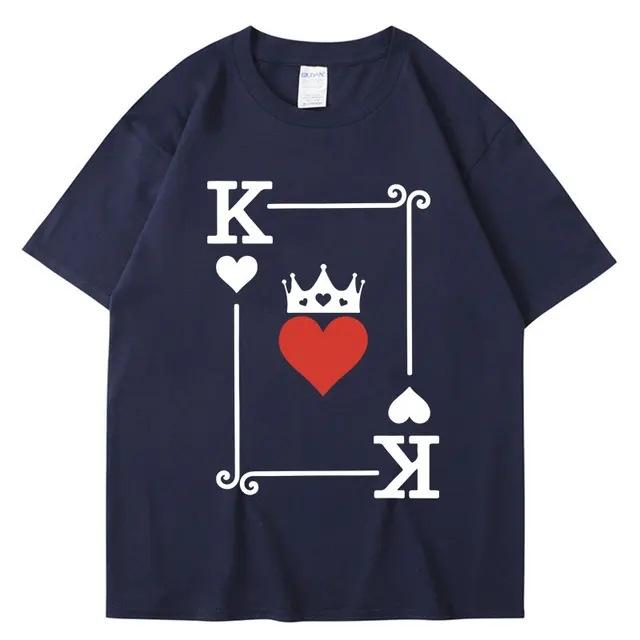 King and Of Hearts Funny T Shirt Unisex Women Fashion Novelty TShirts Oversized Cotton Casual Playing Card Summer Streetwear Tops