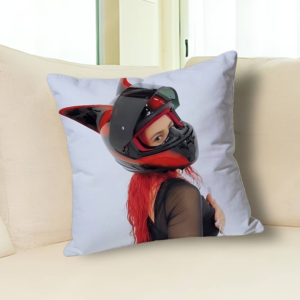 R-Rosalias Motomami Anime Celebrity Merchandise All-Match Printed Pillow Case Sofa Car Office Room Decoration Protector