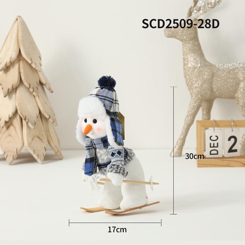 Mittelmeer Blau & Weiß Weihnachtsmütze Figuren Ornamente und Puppen