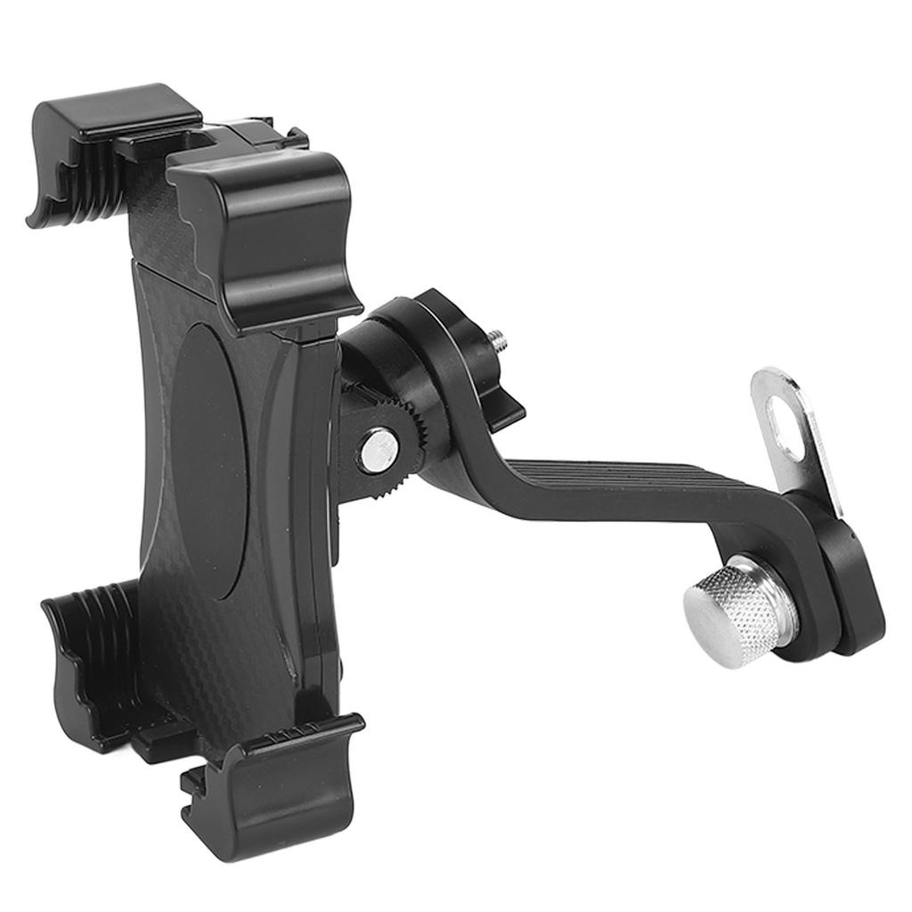 Motorcycle Navigation Phone Bracket with Charging Cable Black Universal Navigation Motorcycle Phone Mount for Motorbike
