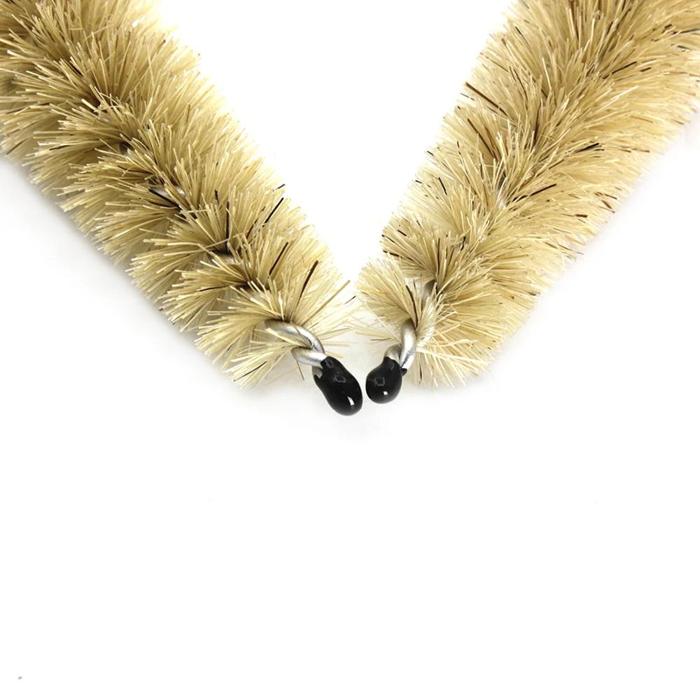 Mouthpiece Cleaning Brush 2 Pcs Wind Instrument Brown Natural Mane Brush for Saxophone Clarinet Trumpet Flute Accessories