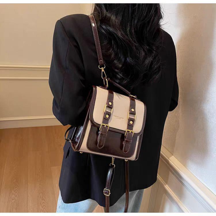 

Korean Casual Retro Small Bag Women s Simple College Student Schoolbag Fashionable Light Travel Backpack Trendy Single package 20x9x19
