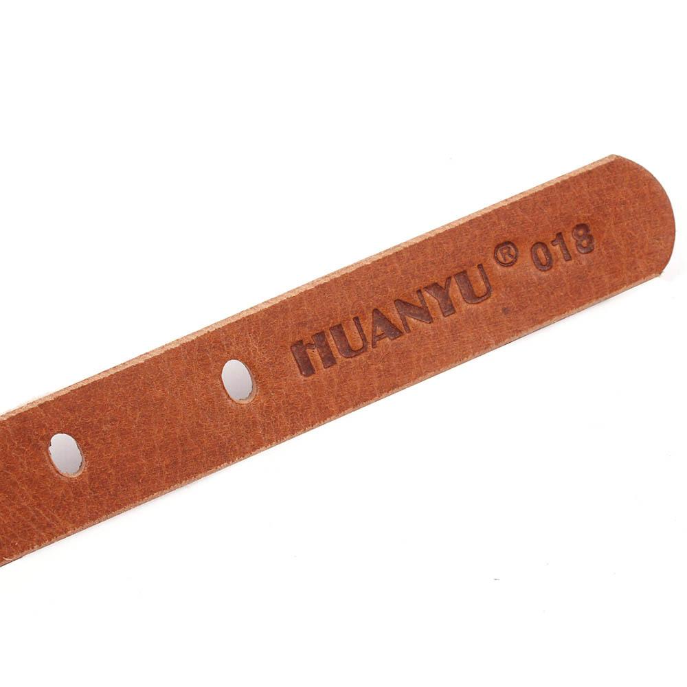 New Cowhide Dog Collar Head Leather Hand-stitched Punk Style Rivet Anti-bite Dog Collar