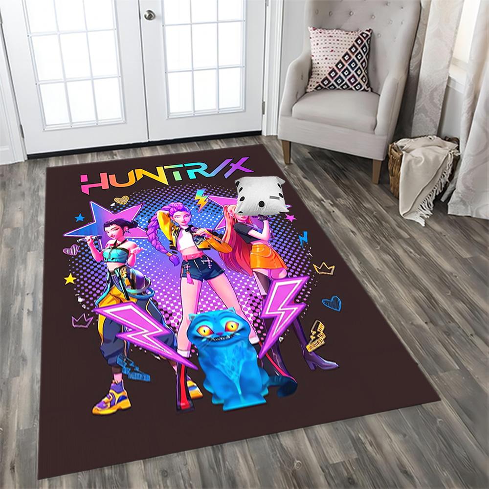 Tappeto vibrante in stile Neon Fashion Show per soggiorni, camere da letto, arredamento per la casa e come regali.
