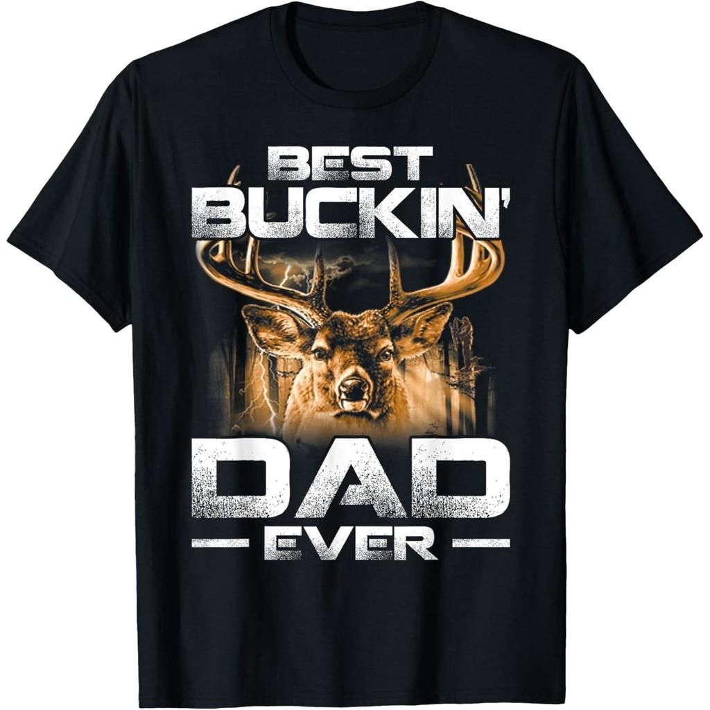 Best Buckin Dad Deer Hunting Graphic Tee Soft Cotton TShirt Gift for Unisex Casual
