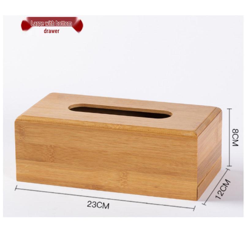 Bamboo Wood Tissue Box: Customizable Logo, Ideal for Restaurants and Hotels, Stylish Napkin Storage, Pull-Out Feature