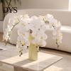 Maintenance Free Faux Floral Arrangements Artificial Phalaenopsis Silk Orchid Flower for Home Decor, Realistic Velvet Plant Decorative Plants Weddings