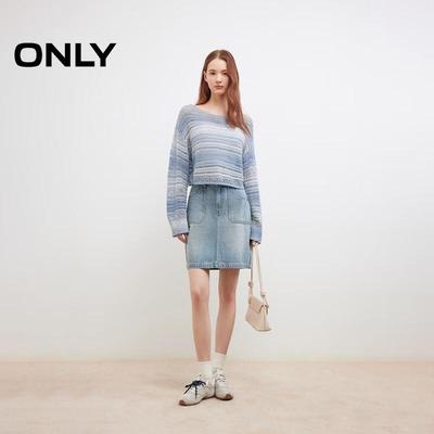 Women's Loose Fit Hollow-Out Gradient Knit Sweater