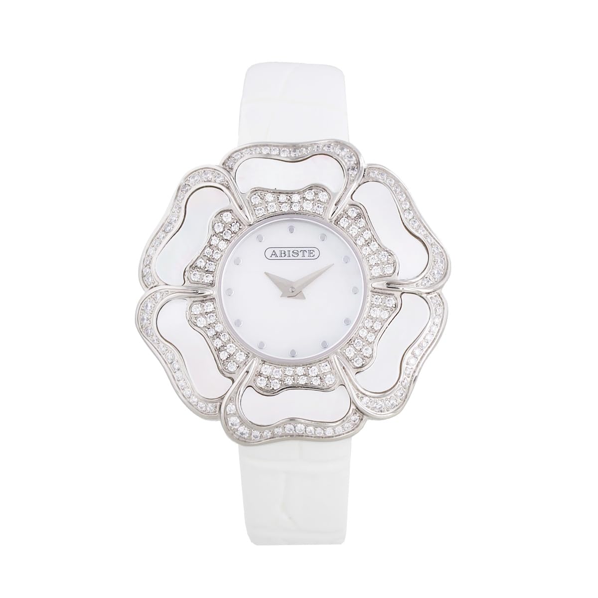 

Abiste Round MOP Face Flower Motif [ABISTE] Watch/9230022 (S White)