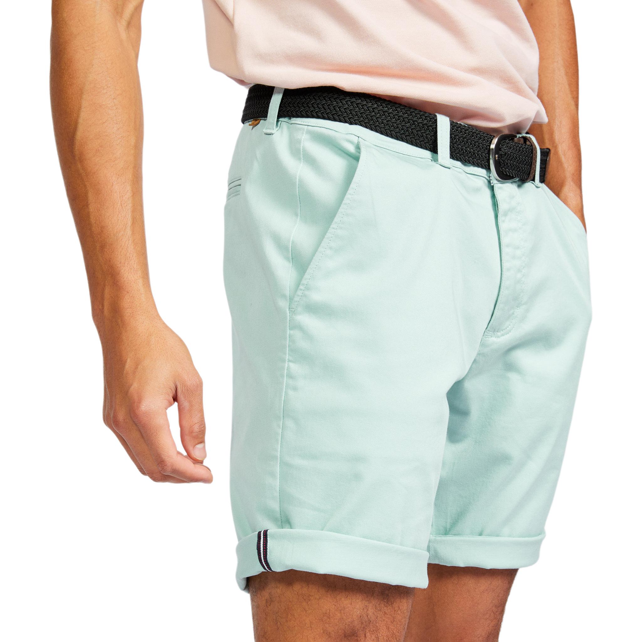 

DECATHLON MW500 Однотонные эластичные гольф шорты кэжуал для мужчин, светло-зеленые XL-2XL светло-зеленый