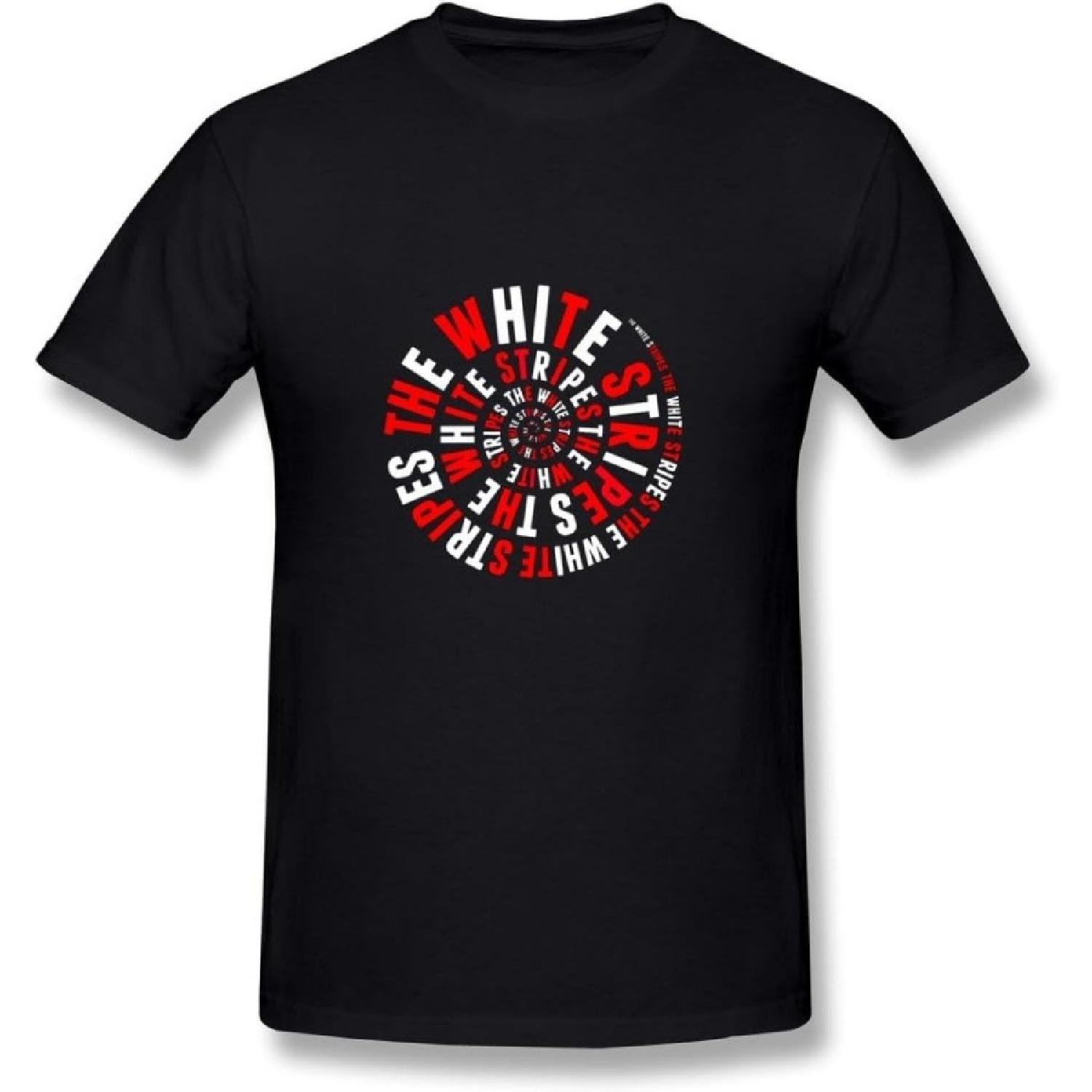 RZF Men s The White Stripes Jack White Peppermint T-Shirt- Black S