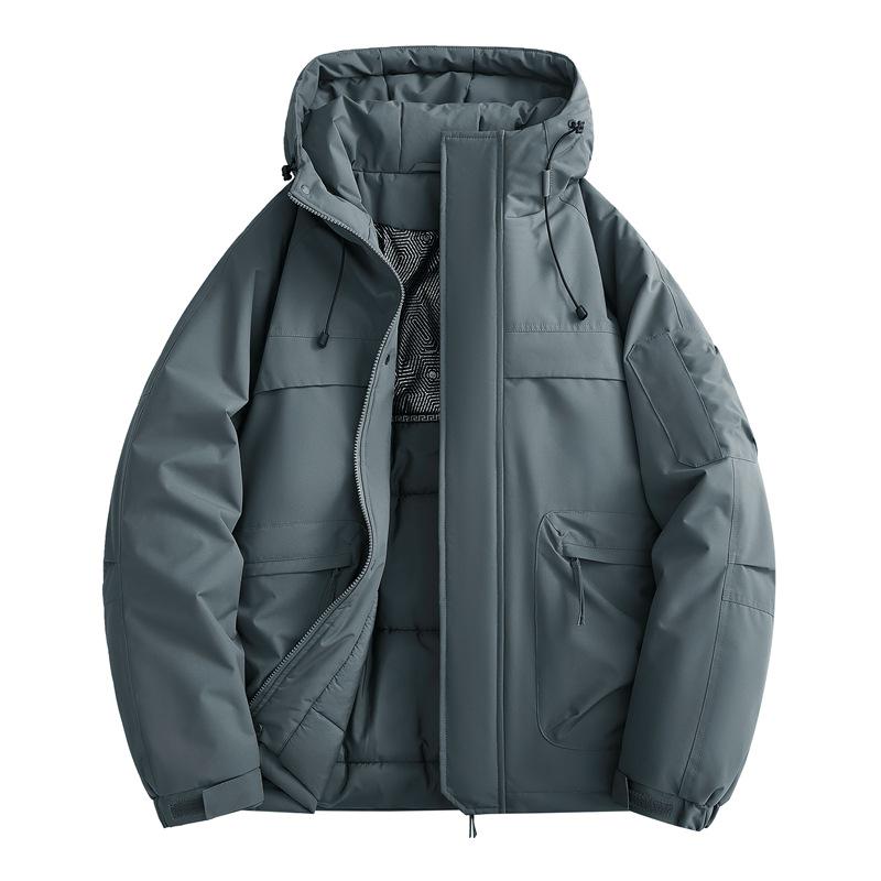 

Men s Winter Hooded Cotton Jacket - Thick, Warm, Trendy Outdoor Mountaineering Coat 2XL
