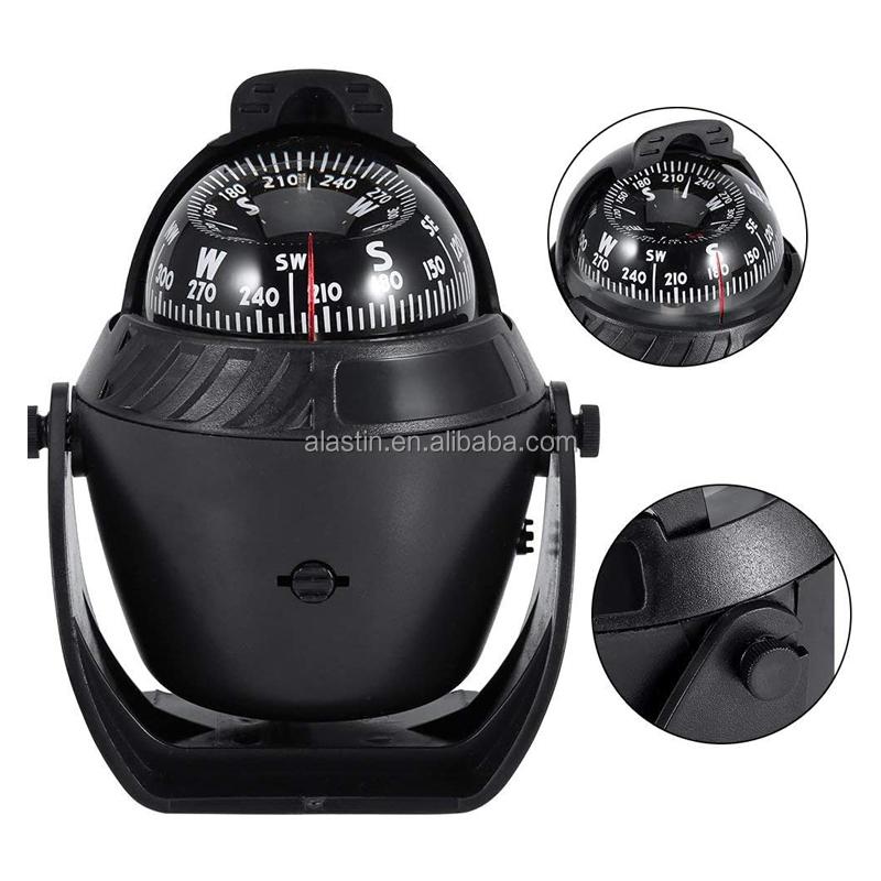 ALASTIN 12V Sea Marine LED Compass Yacht Ship Nautical Fishing Boat Compass White