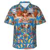 Camicia Hawaiana Vintage da Uomo con Gelato, Abbigliamento da Spiaggia, Vacanze Estive, Retrò, Menu, Poster, Camicie a Bottoni