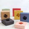 12pcs Gift Boxes with Four-leaf Clover Window Mini Treat Boxes for Gift Soap Kraft Paper Wrap Box for Wedding Party Festival
