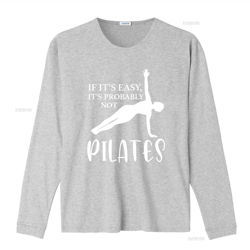 Pilates Lover T Shirt Funny Quote If Its Easy Probably Not for Women Stylish Fitness Apparel vintage Washed Stretched