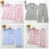 Multi-Color Printed Cotton Capri Pants Pajama Set