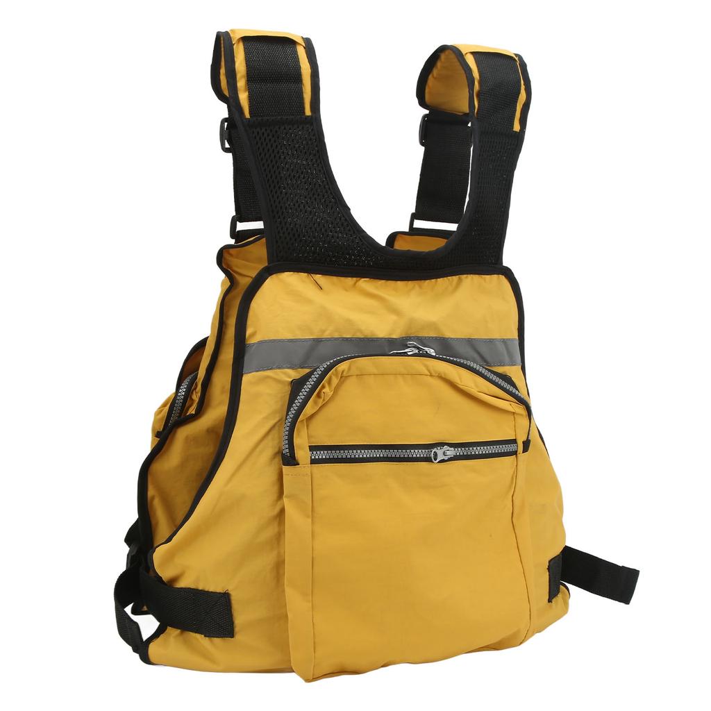 Fishing Vest Backpack Adjustable Breathable Outdoor Fishing Vest Yellow Free Size