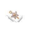 Crystal Zircon Flower Pendant Necklace DIY Delicate Pendants Jewelry Handicraft Finding for Hairclip Bracelet Brooch