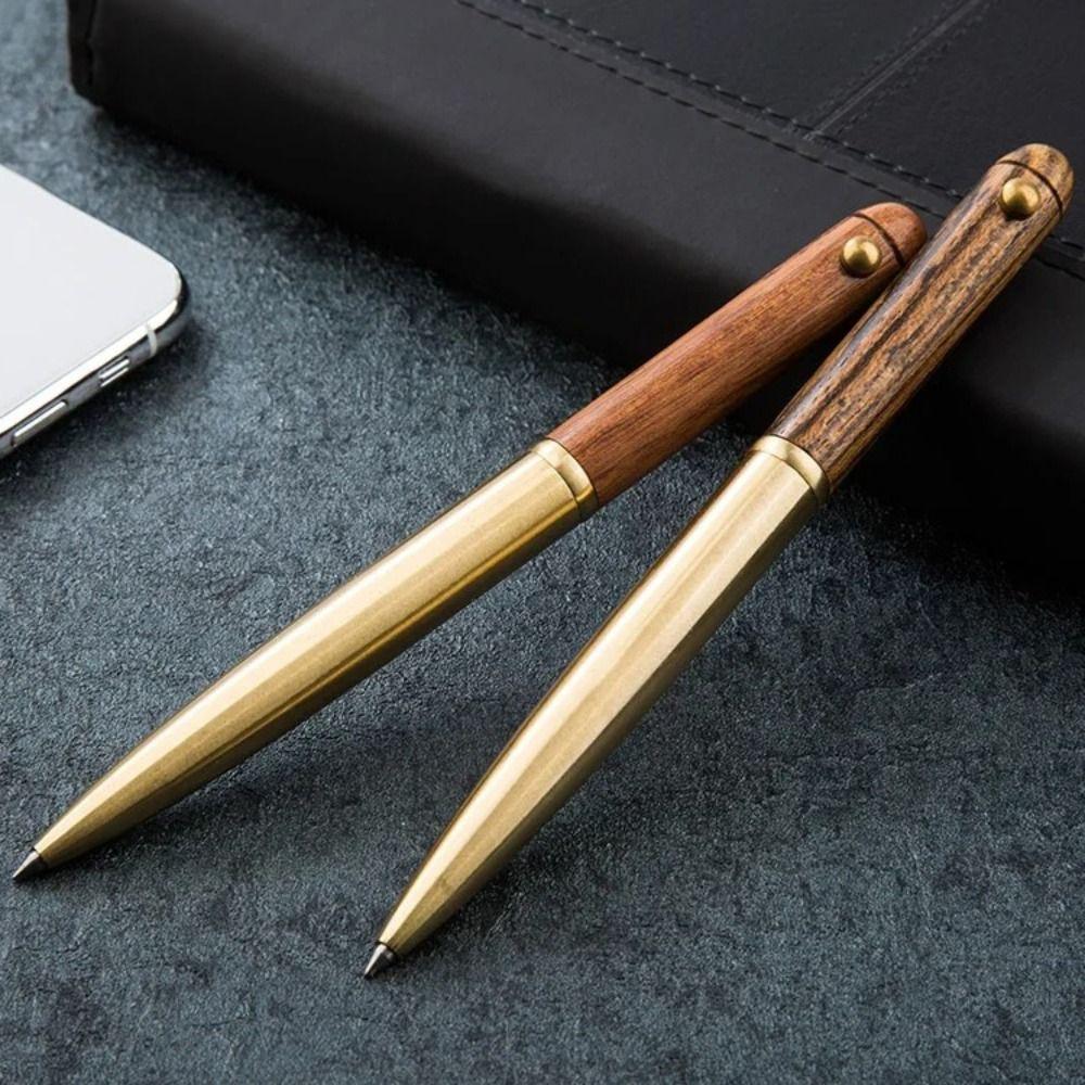 Smooth Writing Wooden Ballpoint Pen Wooden Calligraphy Ballpoint Pen  Stationery