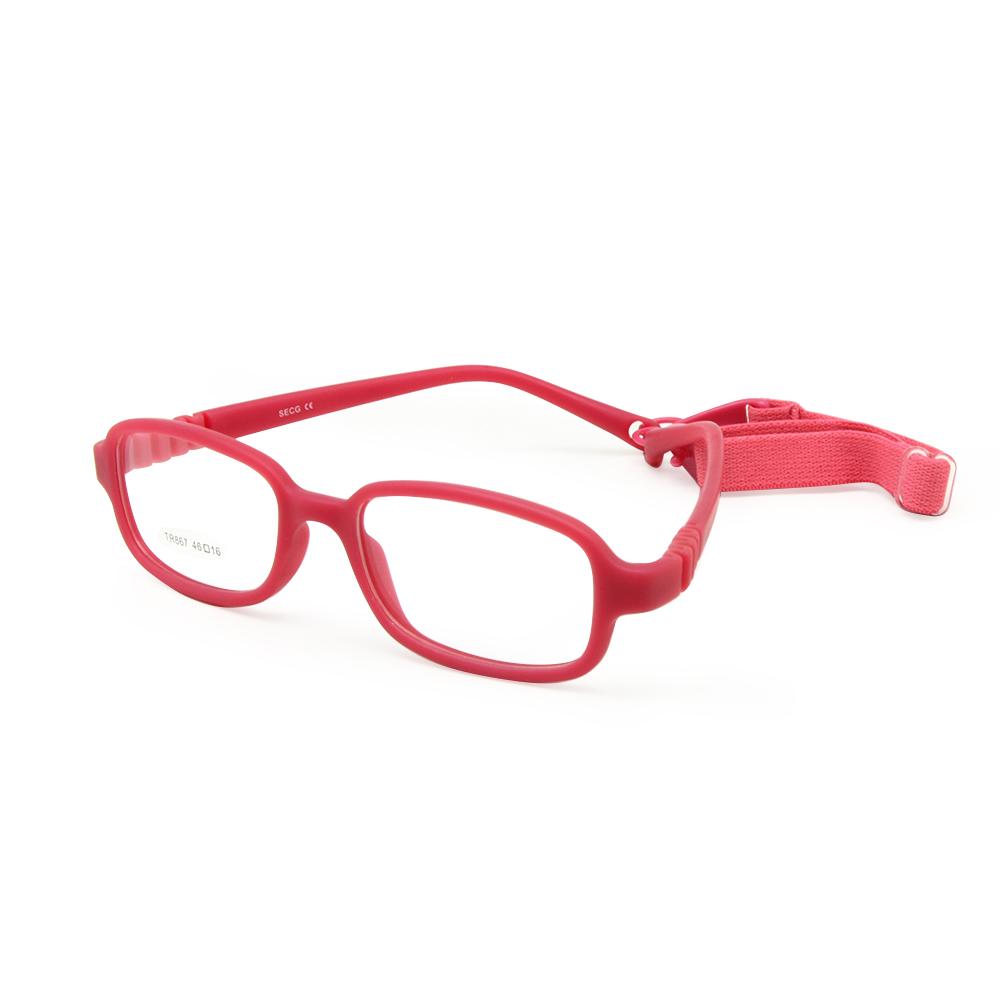 Flexible Kids Glasses Frame No Screw One-piece Design 46/16 Size 4-6 Years Adjustable Strap Boys Girls Optical