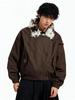 OREETA Retro Merade Unisex Cow Print Plush Lapel Short Casual Jacket