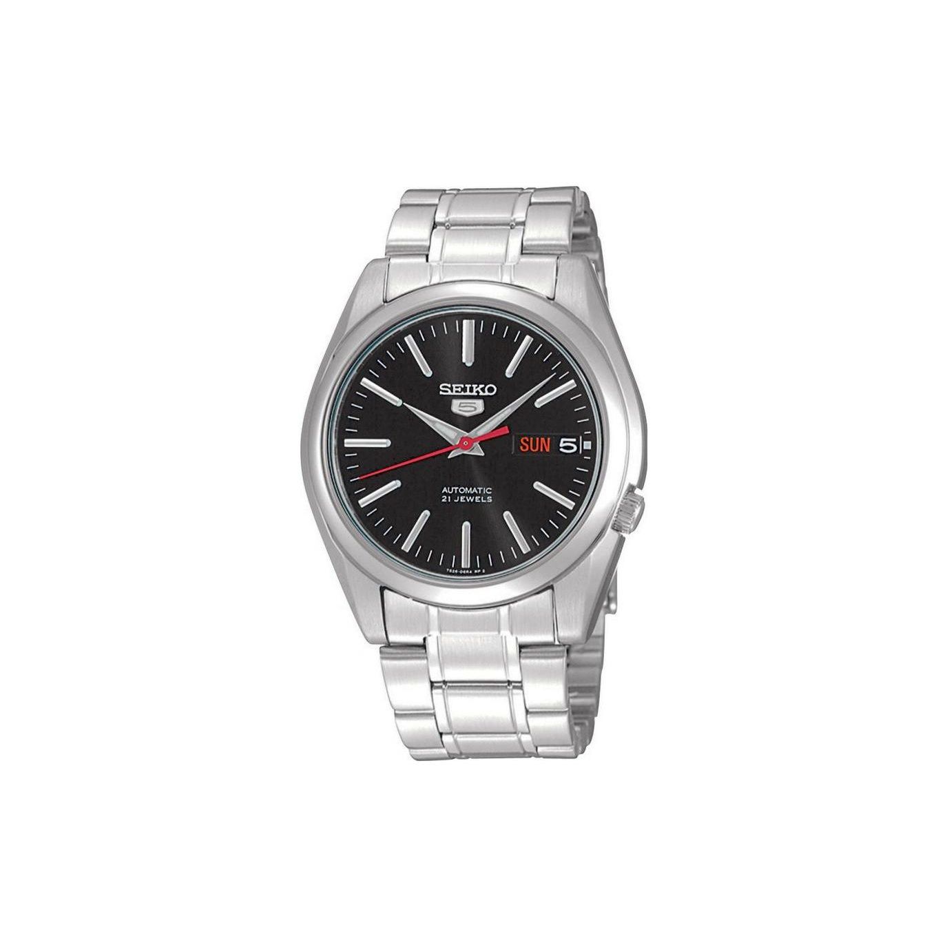 Seiko 30 Meters Waterproof Automatic Mechanical Movement Stainless Steel Watch Black Dial Men watches SNKL45K1 Black Dial