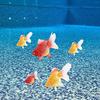 PesceRossoFinto 2pz Plastica Galleggiante Artificiale Pesci da Acquario Realistico Mobile PesceRosso Arancione Modello di Pesce Ornamento Per Acquario