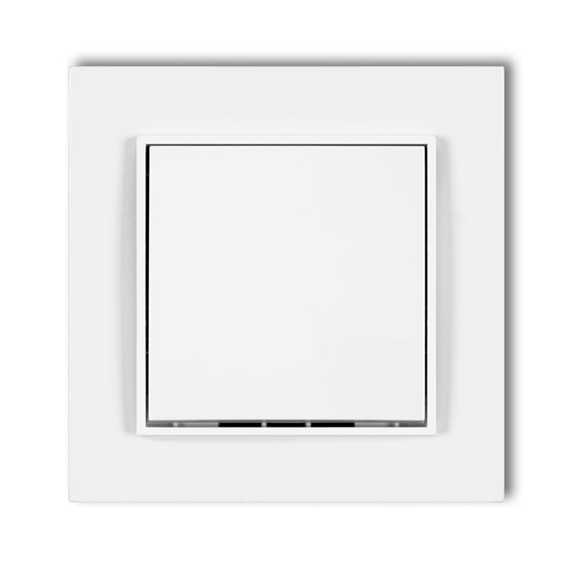 Single Switch with Frame, Karlik Mini, White
