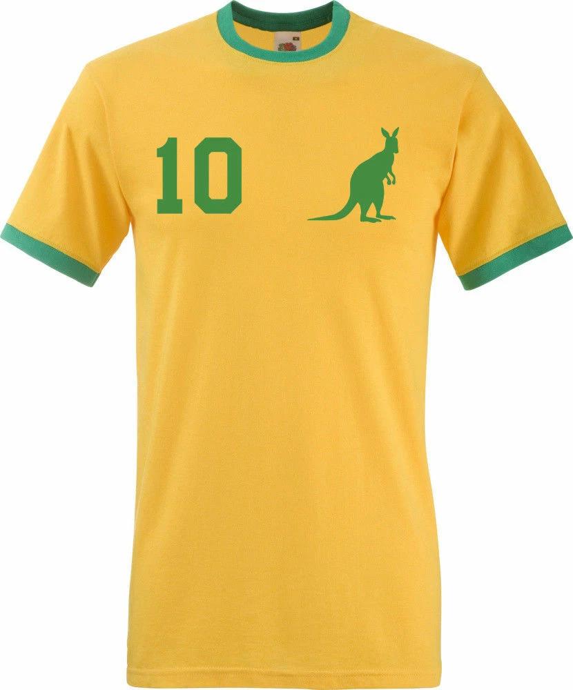 Youth Designz Men s T-Shirt Australia with DESIRED NAME + NUMBER Jersey World Cup Fun S