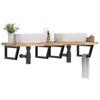 Vidaxl Wall Shelf Under Sink, Steel and Solid Acacia Wood