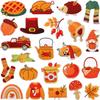 Thanksgiving Embroidery Cloth Sticker Autumn Maple Leaf Fox Hedgehog Patch Sticker Bag Decoration Cake Embroidery Chapter Boy Ironing