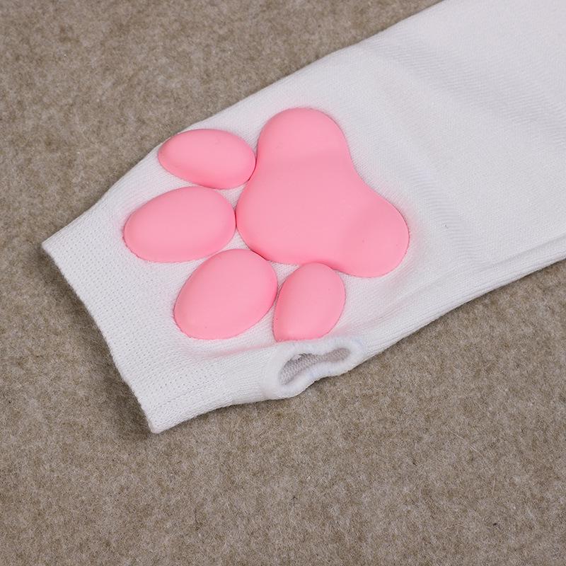 3D Silicone Cat Paw Sun Protection Cycling Sleeves - Creative Fashion for Spring & Autumn