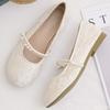 Fashion Spring Summer Style Gentle Beautiful Shallow Mouth Single Shoe for Women Simple Comfortable Versatile Flat Sole Single Shoe