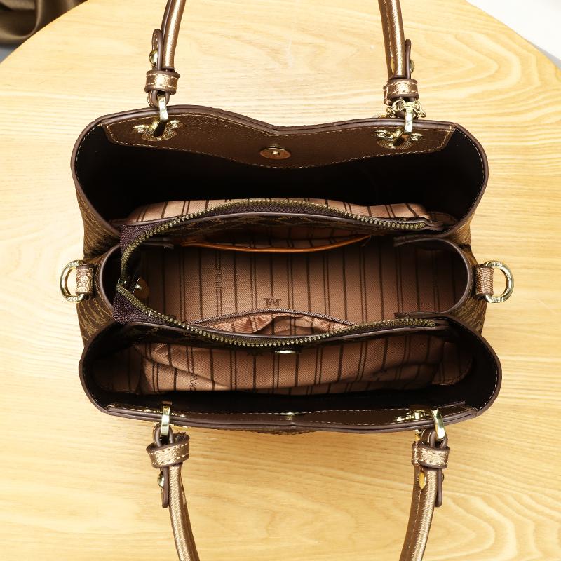 Vintage Printed Bag for Women  Color Contrast  Patchwork Texture  Everything Matching  Single Shoulder  Crossbody Strap  Fashion