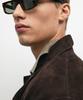 Massimo Dutti Suede Leather Overshirt With Pocket Details