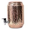 5 Litre Hammered Copper Water Dispenser (Matka/Pot) Container Pot with 1 Copper Glass and Stand,Pure Copper and Ayurvedic Health Benefits (5000 Ml)