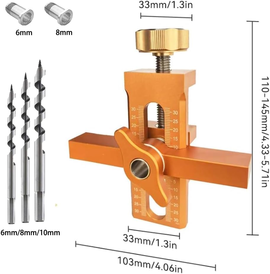 Drill Guide Cabinet Door Mounting Positioner Hole Drilling Dowel Hole Positioning Guide Mounting Clamp