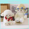 Sheep Plushie With Magnetic Rose And Flower Arrangement Perfect For Gifts And Home Decor