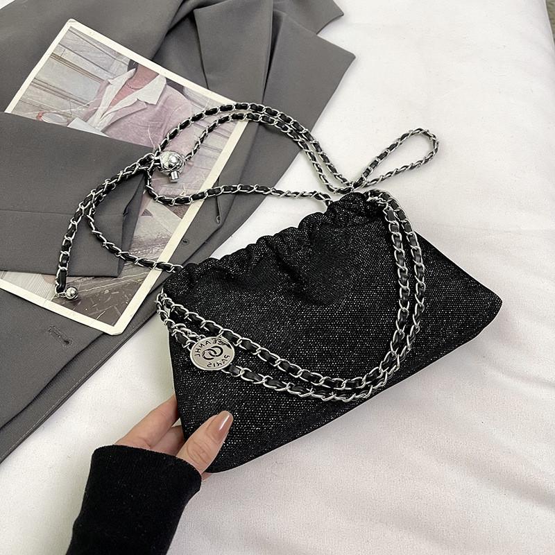 Stylish Soft-medium Black Cross-border Style Women s Handbag 2023 New Collection