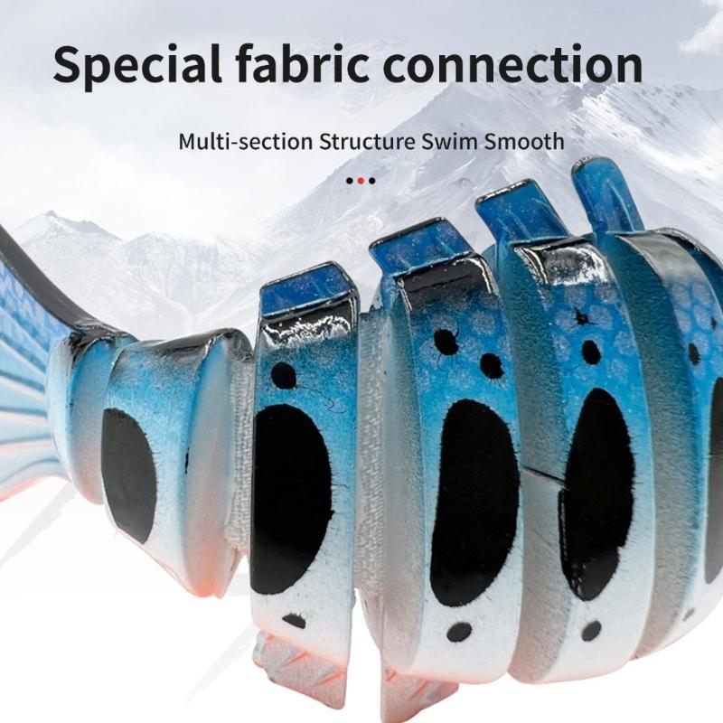 5Pcs Multi Jointed Swimbaits Slow Sinking Swimming Lures Fishhooks Freshwater Saltwater Bass Treble Hook Fishing Lures