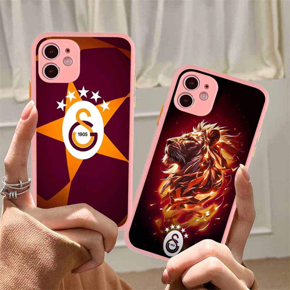 Fotbalový tým Galatasaray Pro Silikonový matný kryt na telefon Pro iPhone 16 Pro Max 15 14 13 12 11 X XS MAX