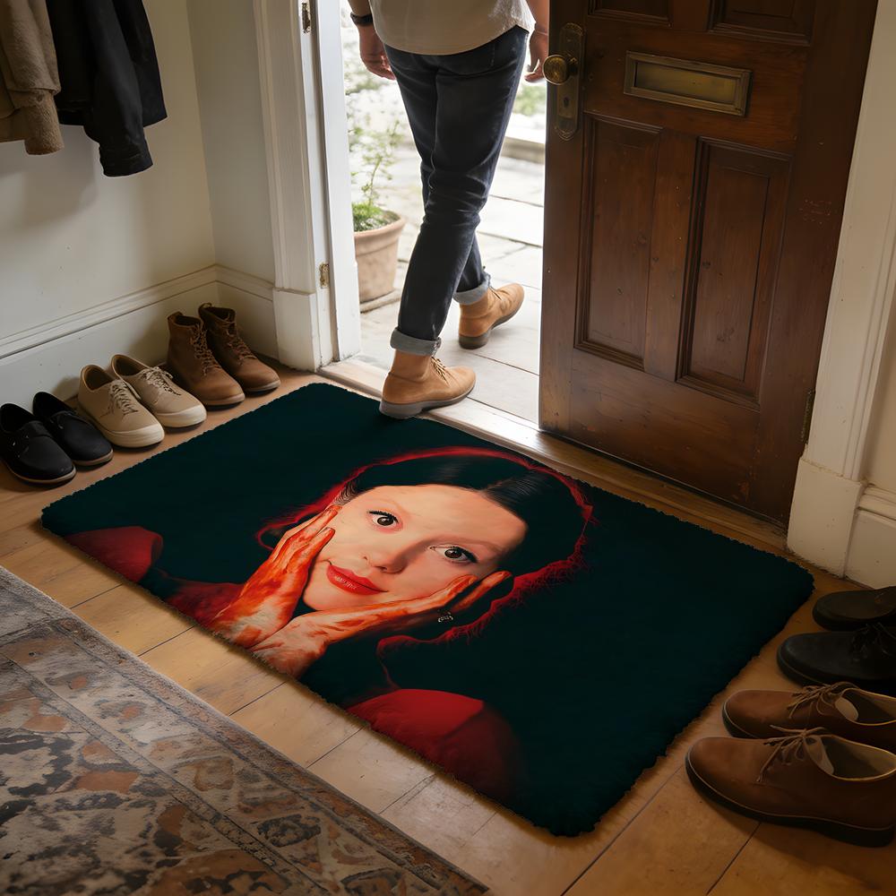 Pearl2022 Horror Film Floor Mat Soft Flannel Absorbent Mat Non-Slip Rug Home Bedroom Bathroom