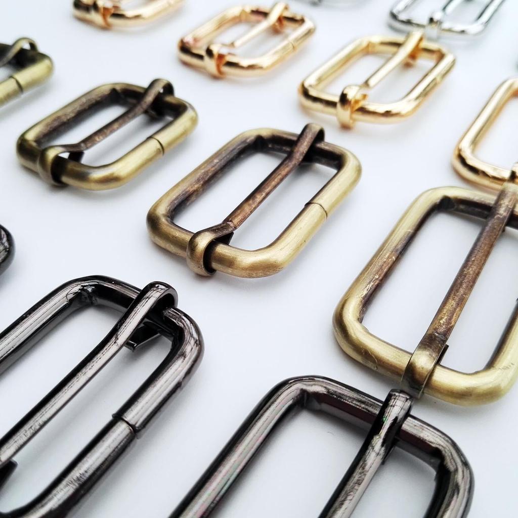 5 szt. Metalowa klamra do torby z suwakiem Regulowany kwadratowy pierścień klamry