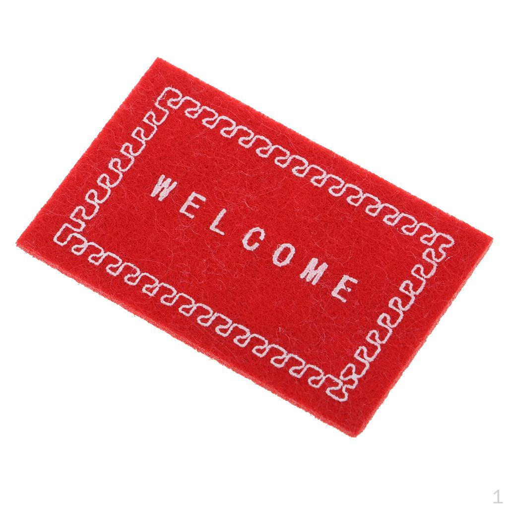 Velkommen Dørmatte Gulvteppe /12 Skala Dukkehus Tilbehør